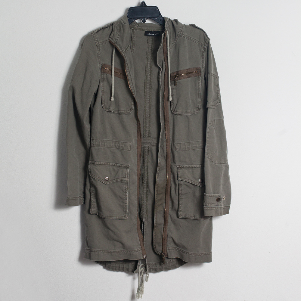 No Boundaries Womens Long Green Jacket XS